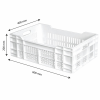 Caisse ajourée 600 x 400 x 200 mm 40 L - blanc
