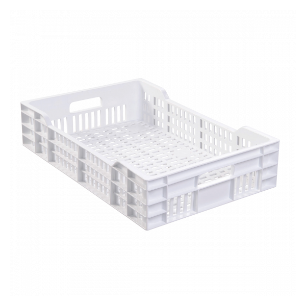 Caisse ajourée 600 x 400 x 135 mm 25 L - blanc
