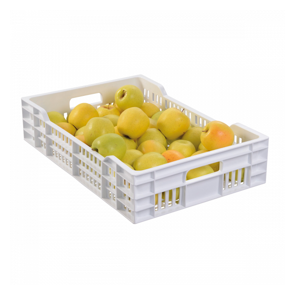 Caisse ajourée 600 x 400 x 135 mm 25 L - blanc