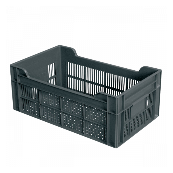 Caisse ajourée 500 x 300 x 200 mm 20 L - gris