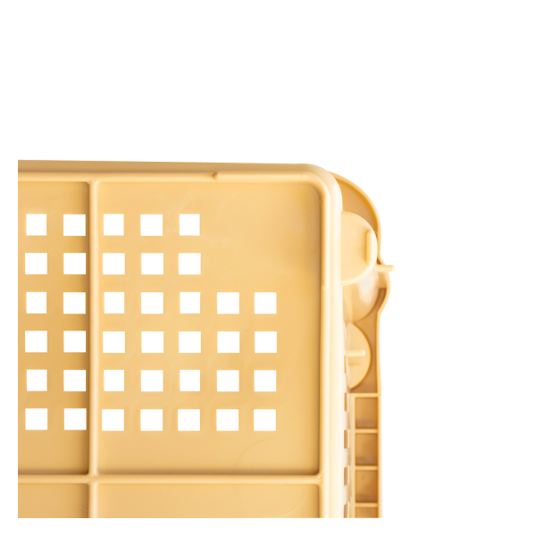 Caisse à viennoiseries ajourée empilable emboîtable 565 x 380 x 320&nbsp;mm - 43 L - beige