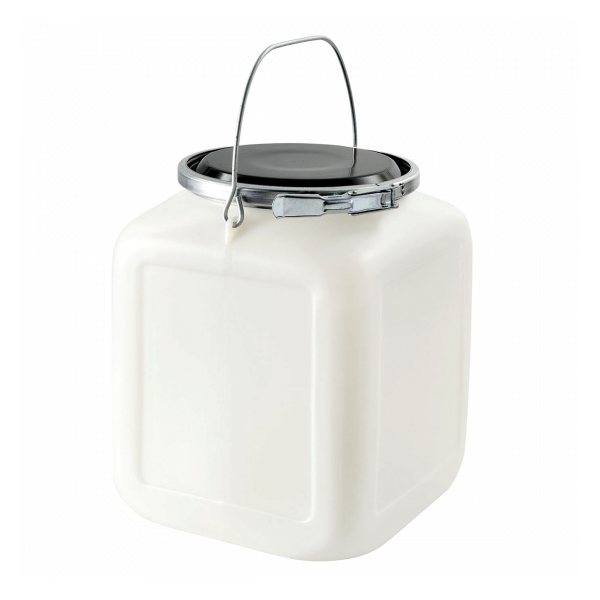 Bonbonne 20 L + genouillère métal + couvercle - blanc