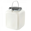 Bonbonne 20 L + genouillère métal + couvercle - blanc