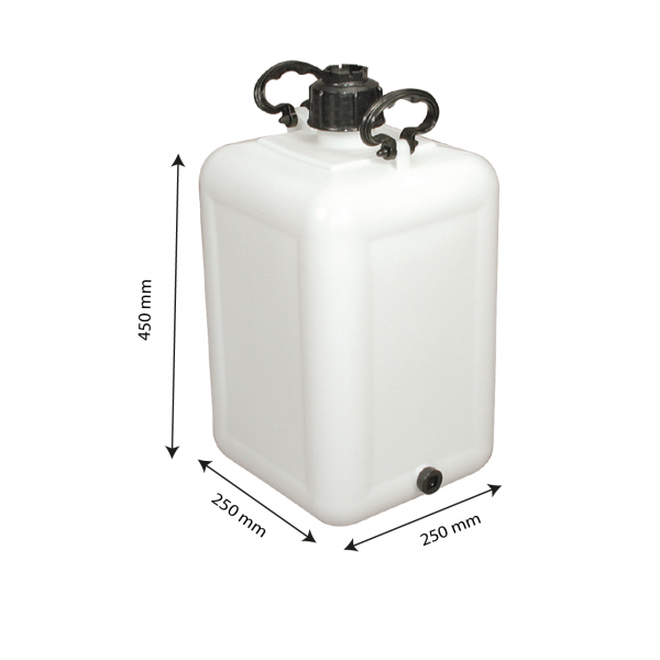 Bonbonne 20 L + bouchon vidange - blanc