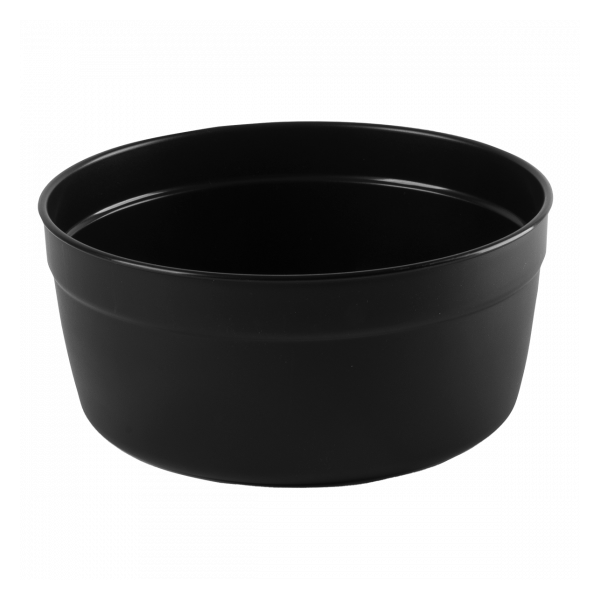 Boîte hermétique ronde noire 1,2 L + couvercle transparent - lot de 10