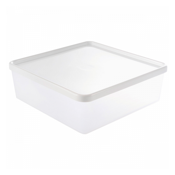 Boîte hermétique 2,5 L + couvercle blanc - lot de 6