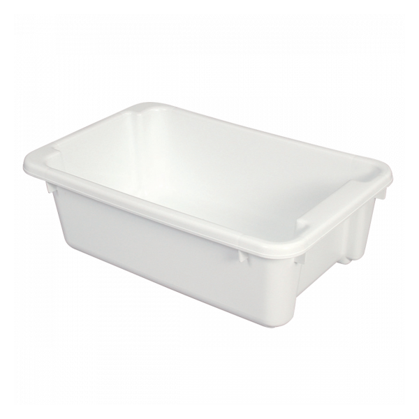 Bac renforcé rectangulaire empilable emboîtable 40 L - blanc