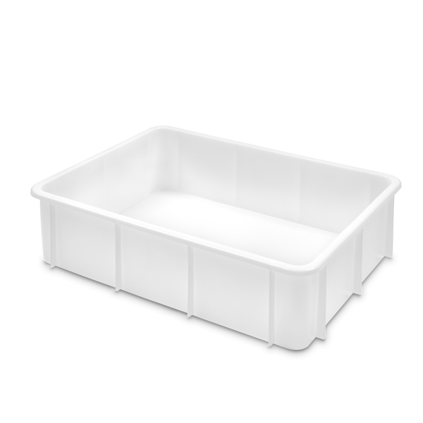 Bac renforcé grand volume empilable 80 L - blanc