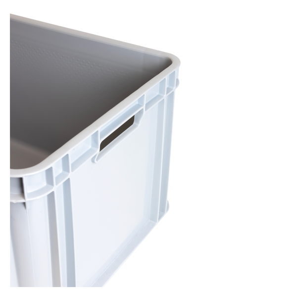 Bac renforcé empilable avec poignées 545 x 390 x 300 mm - 45 L - gris