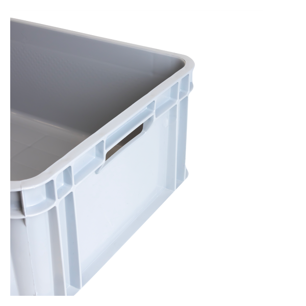 Bac renforcé empilable avec poignées 545 x 390 x 200 mm - 30 L - gris