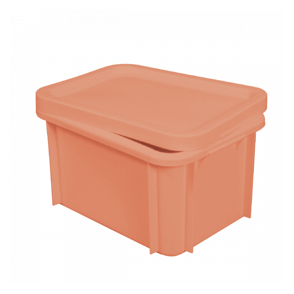 Bac renforcé avec couvercle 400 x 300 15 L - terracotta