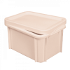 Bac renforcé avec couvercle 400 x 300 15 L - rose poudré