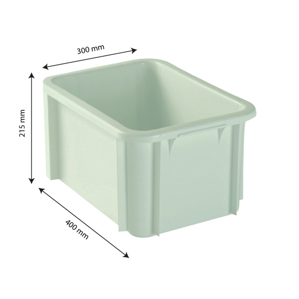 Bac renforcé 400 x 300 15 L - vert amande