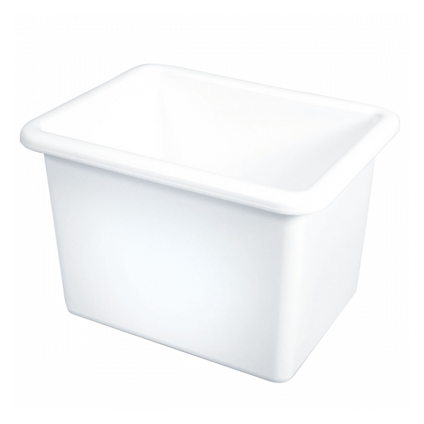 Bac rectangulaire renforcé emboîtable 55 L - blanc