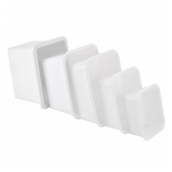 Bac rectangulaire renforcé emboîtable 55 L - blanc