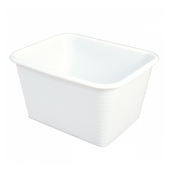 Bac rectangulaire renforcé emboîtable 45 L - blanc