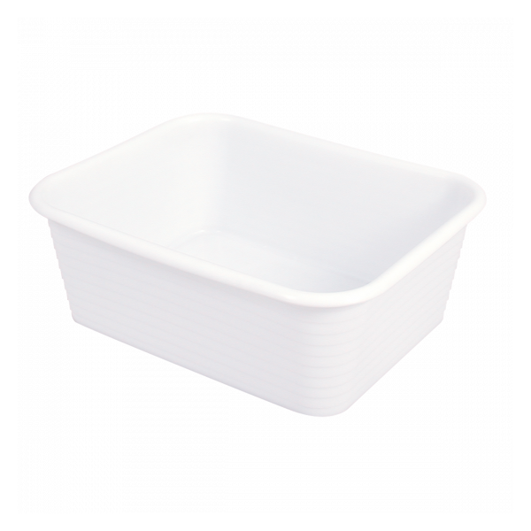 Bac rectangulaire renforcé emboîtable 30 L - blanc
