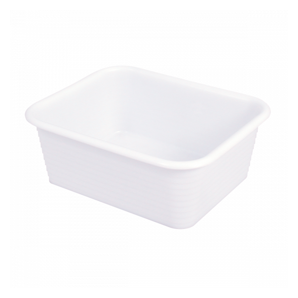 Bac rectangulaire renforcé emboîtable 19 L - blanc