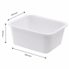 Bac rectangulaire renforcé emboîtable 19 L - blanc