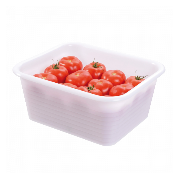 Bac rectangulaire renforcé emboîtable 10 L - blanc