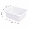 Bac rectangulaire renforcé emboîtable 10 L - blanc