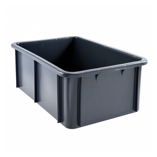 Bac rectangulaire 35 L - gris