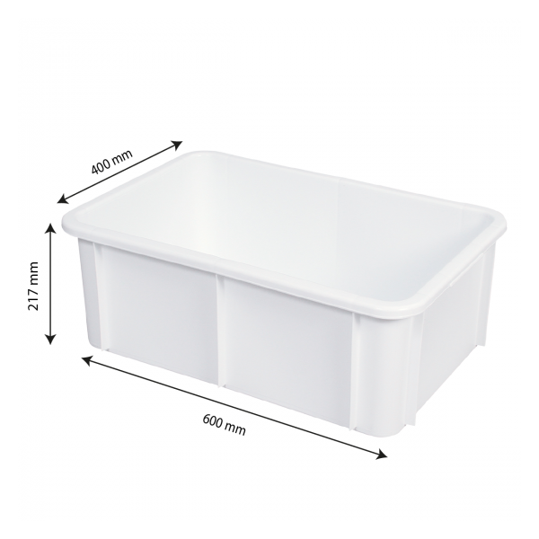 Bac rectangulaire 35 L - gris