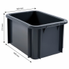 Bac rectangulaire 15 L - gris