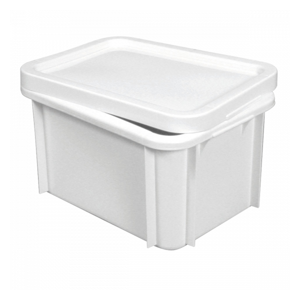 Bac rectangulaire 15 L - blanc