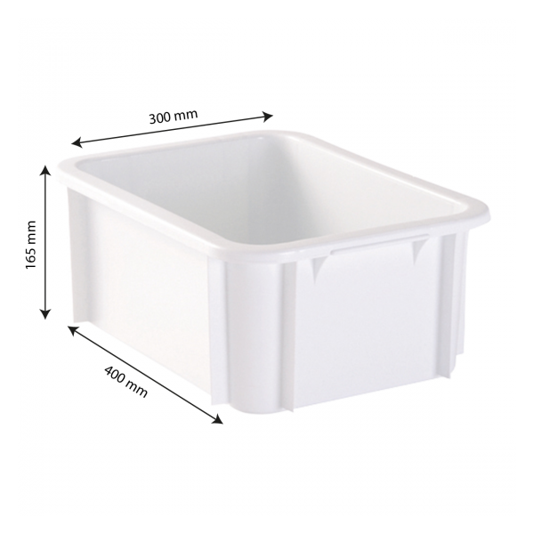 Bac rectangulaire 12 L - blanc