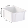 Bac rectangulaire 12 L - blanc