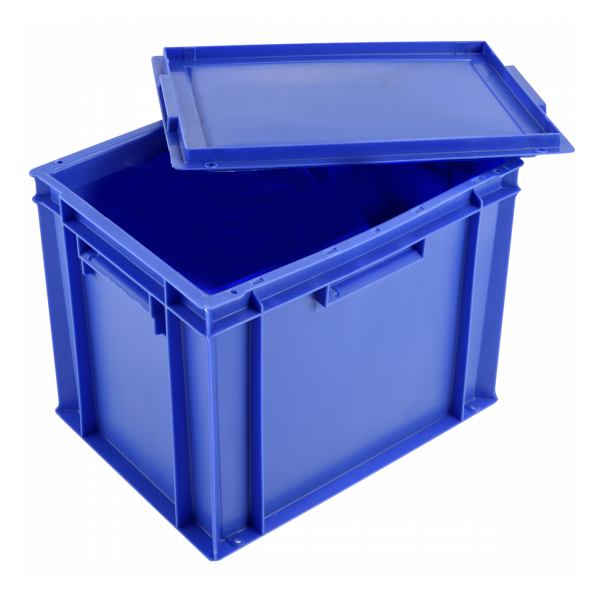 Bac plein 400 x 300 27 L + couvercle - bleu