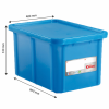 Bac HACCP 55 L rectangulaire + couvercle - bleu
