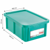 Bac HACCP 35 L rectangulaire + couvercle - vert