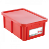 Bac HACCP 35 L rectangulaire + couvercle - rouge