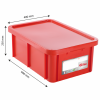 Bac HACCP 35 L rectangulaire + couvercle - rouge