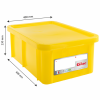 Bac HACCP 35 L rectangulaire + couvercle - jaune