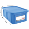 Bac HACCP 35 L rectangulaire + couvercle - bleu