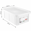 Bac HACCP 35 L rectangulaire + couvercle - blanc