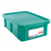 Bac HACCP 25 L rectangulaire + couvercle - vert