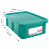 Bac HACCP 25 L rectangulaire + couvercle - vert