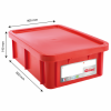 Bac HACCP 25 L rectangulaire + couvercle - rouge