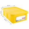 Bac HACCP 25 L rectangulaire + couvercle - jaune