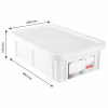 Bac HACCP 25 L rectangulaire + couvercle - blanc