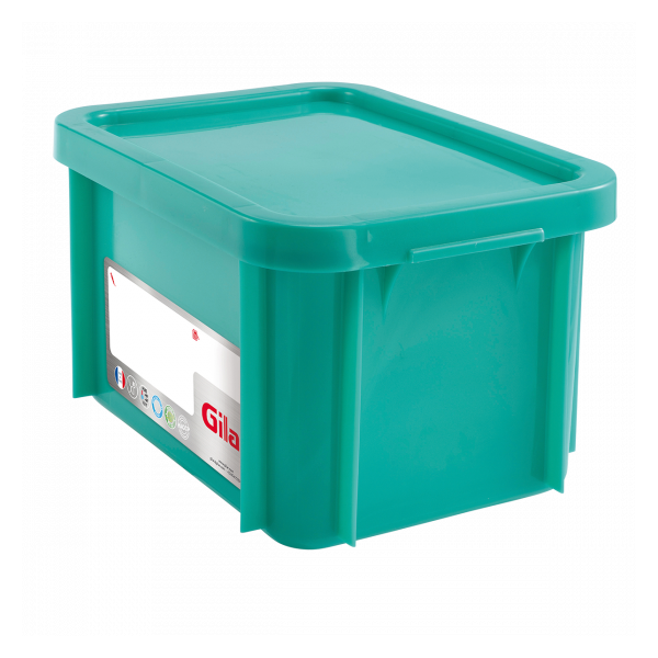 Bac HACCP 15 L rectangulaire + couvercle - vert
