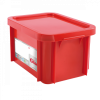 Bac HACCP 15 L rectangulaire + couvercle - rouge