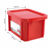 Bac HACCP 15 L rectangulaire + couvercle - rouge