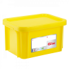 Bac HACCP 15 L rectangulaire + couvercle - jaune
