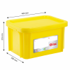 Bac HACCP 15 L rectangulaire + couvercle - jaune