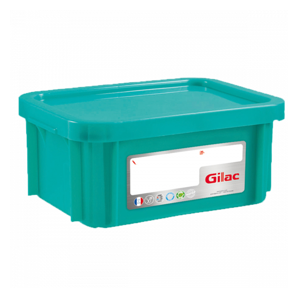 Bac HACCP 12 L rectangulaire + couvercle - vert